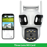 WONSDAR Three Lens Three Screen IP Camera - AI Auto Tracking For Total Security - stepyours.com
