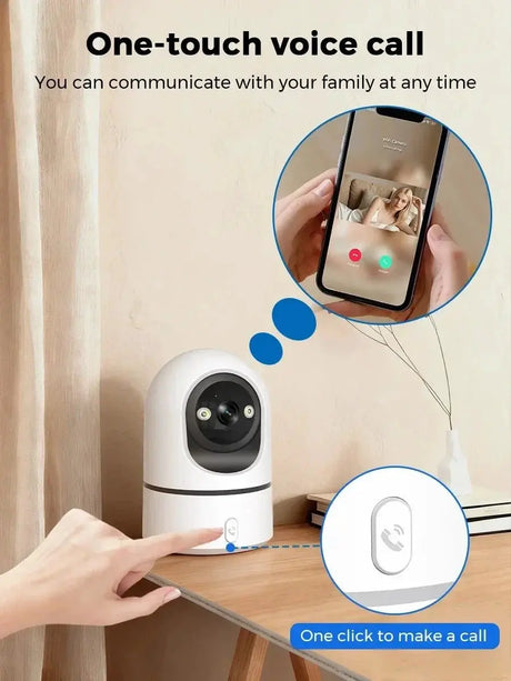 PEGATAH 5MP One - Touch Call Indoor Baby Monitor WiFi Color Night Vision - stepyours.com