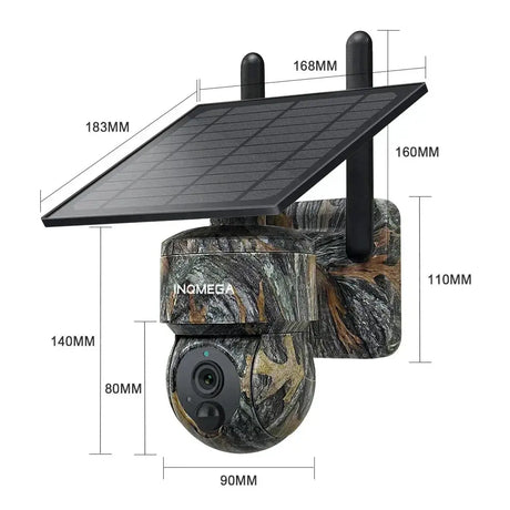 INQMEGA 5MP 4G Solar Security Camera IP66 Waterproof WiFi
