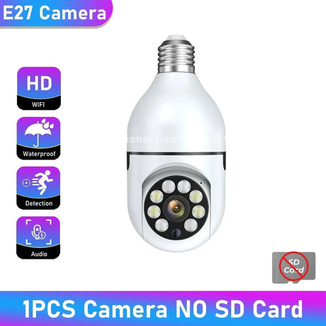 Night Vision WiFi Camera Bulb With Full Color Tracking Zoom