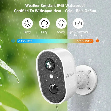 ANRAN C2 2K Battery Wireless Security Camera - 2.4G WiFi IP65 Weatherproof - stepyours.com