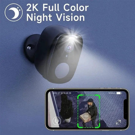 NOCCLILI Wireless Outdoor Security Camera - 2K Battery Powered WiFi Motion Siren - stepyours.com