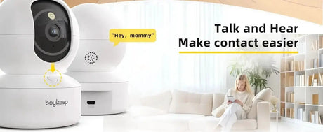 BoyKeep Smart Camera 2K - 360 Degree Coverage, Night Vision, 2 - Way Audio - stepyours.com