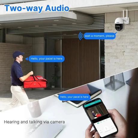 Hiseeu 4K 8MP PTZ WiFi IP Camera With 8X Zoom Night Vision And Smart Detection - stepyours.com