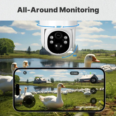 MOES Tuya 4G WiFi 4MP Solar Outdoor Security Camera With Full Color Night Vision - stepyours.com
