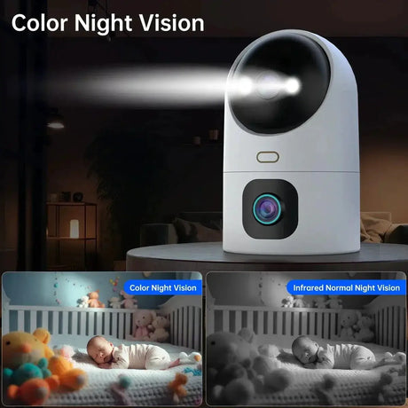 4K Dual Lens Security Camera Night Vision Tracking System