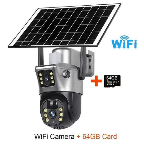 V380 Pro Solar Security Camera - Dual Lenses 8MP 4K PIR Night Vision Outdoor - stepyours.com