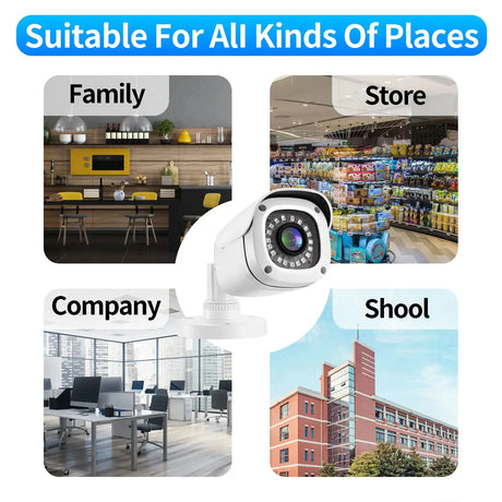 Gadinan 5MP AHD Outdoor Bullet Camera With Wired Coax HD Night Vision - stepyours.com