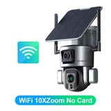Outdoor Solar Dual Lens Security Camera 4K Resolution