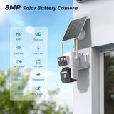 8MP Dual Lens Solar WiFi Security Camera - Color Night Vision, PIR Motion - stepyours.com