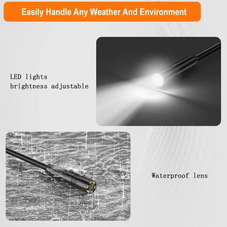Detachable 2 - 100m Borescope With 8mm Camera - 1080P HD IP67 Endoscope - stepyours.com