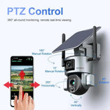 Solar Security Camera Dual Lens Tech Outdoor Surveillance