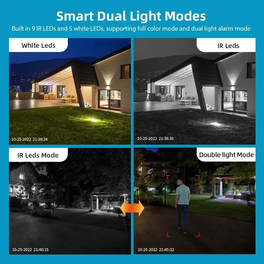 ICSEE 4K Dual Lens WIFI Camera - 2K Dual Screen PTZ Outdoor Security - stepyours.com