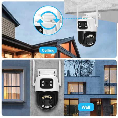 ASECAM 12MP 6K WiFi Outdoor Camera - AI Tracking, 8X Zoom, Dual Screen - stepyours.com