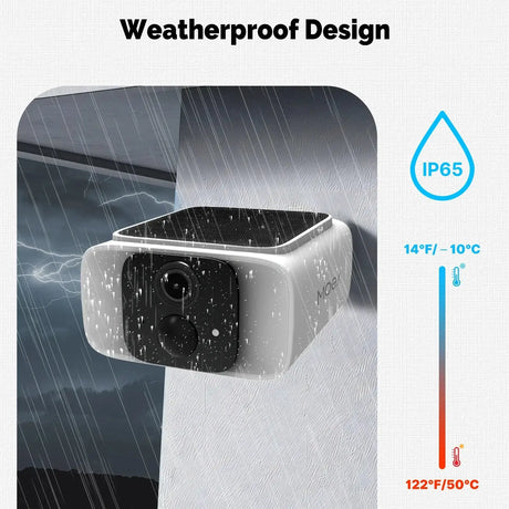 MOES Solar Powered WiFi Security Camera 4MP IP65 Waterproof Alexa Google Home - stepyours.com