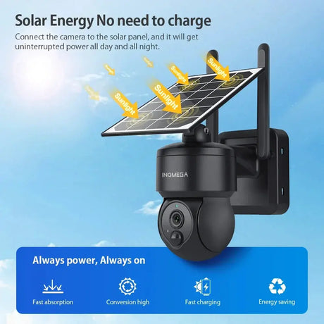 INQMEGA Mini Wifi HD Solar Camera Mobile Tracking Cam