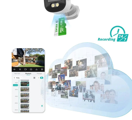 TPTEK 3MP WiFi Outdoor Bullet Camera - AI Human Detection, IP66 Weatherproof - stepyours.com