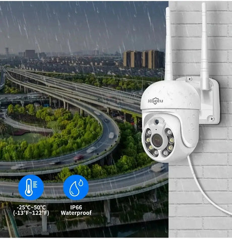 5MP Outdoor WiFi PTZ Camera With 5X Digital Zoom P2P CCTV Hiseeu Compatible - stepyours.com
