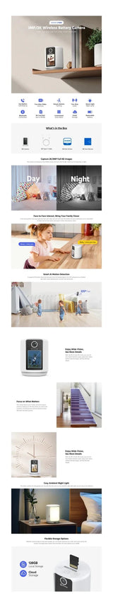 ANNKE 3MP WiFi Battery Powered Outdoor Security Camera 2 Way Audio Smart