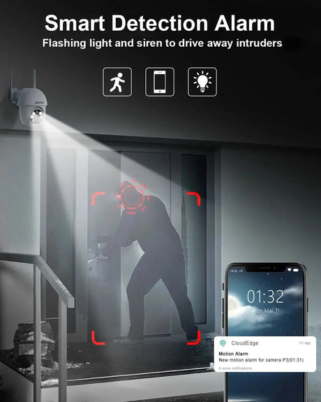 Anran 5MP Wired Security Camera IP66 Weatherproof Ready For Alexa Auto Tracking
