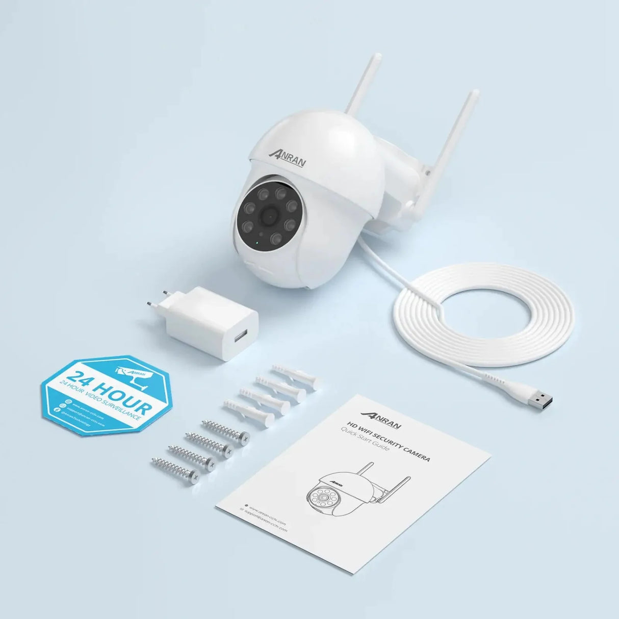 Anran 5MP Wired Security Camera IP66 Weatherproof Ready For Alexa Auto Tracking