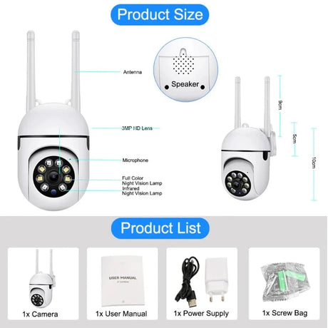 AstraGuard 8MP WiFi Surveillance Camera - AI Tracking And Color Night Vision Pro