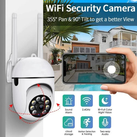 AstraGuard 8MP WiFi Surveillance Camera - AI Tracking And Color Night Vision Pro