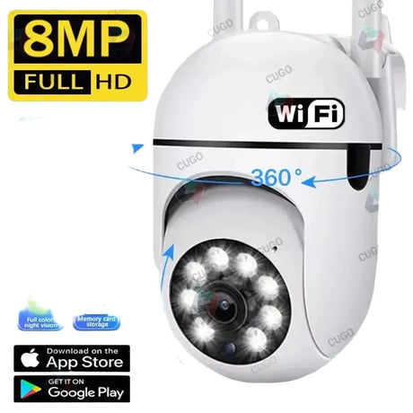 AstraGuard 8MP WiFi Surveillance Camera - AI Tracking And Color Night Vision Pro