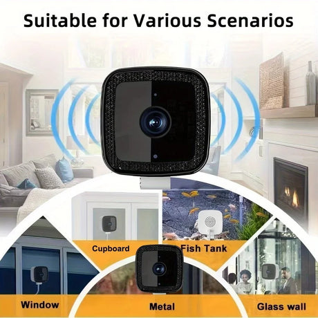 AzureGuard 1080P WiFi Window Camera - Full Color Night Vision Plus Two Way Audio