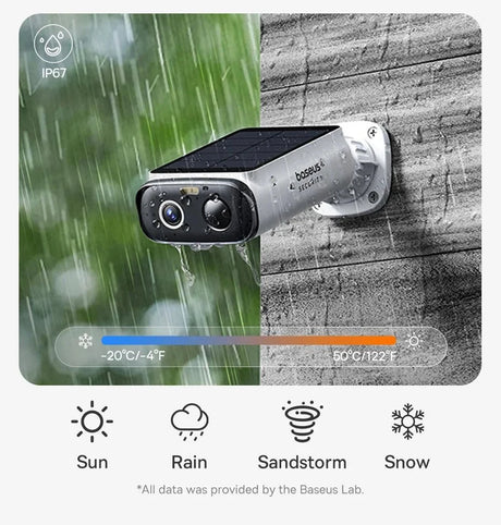 Baseus S1 Lite Solar Security Cameras - 2K FHD Wireless Outdoor With 135 Deg FOV