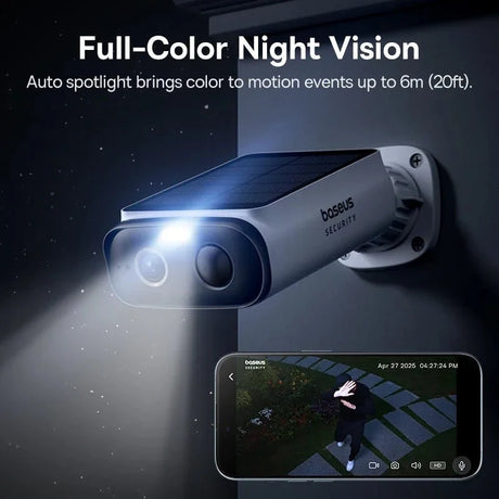 Baseus S1 Lite Solar Security Cameras - 2K FHD Wireless Outdoor With 135 Deg FOV