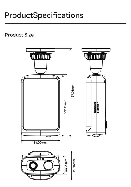 Baseus S1 Lite Solar Security Cameras - 2K FHD Wireless Outdoor With 135 Deg FOV
