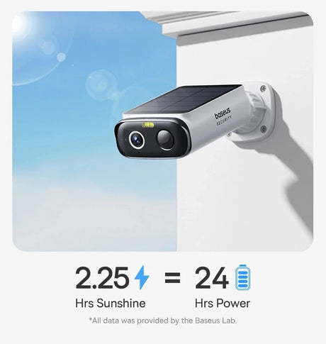 Baseus S1 Lite Solar Security Cameras - 2K FHD Wireless Outdoor With 135 Deg FOV