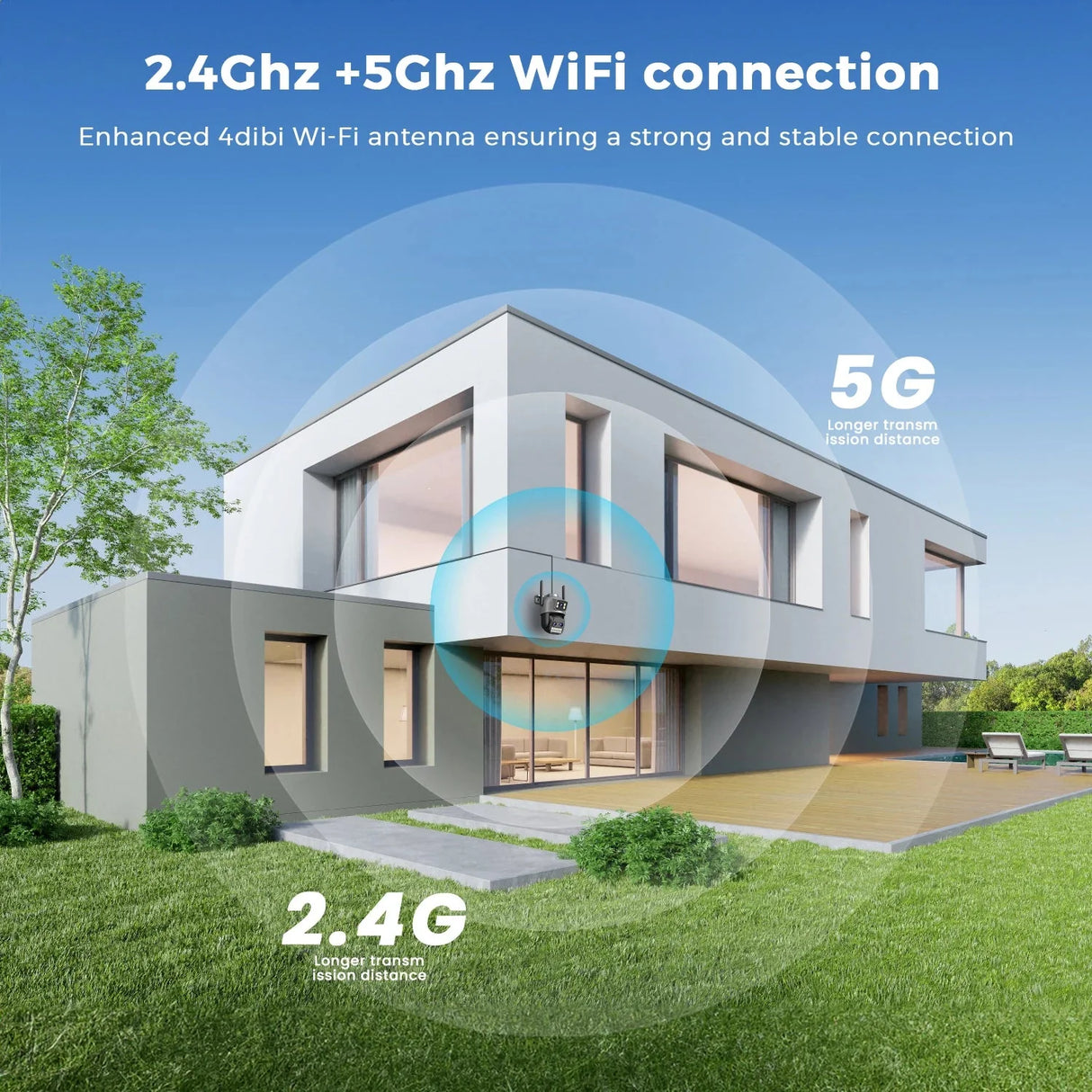 BESDER O Kam Pro 15MP Outdoor WiFi Dual Screen CCTV Camera With 10X Digital Zoom