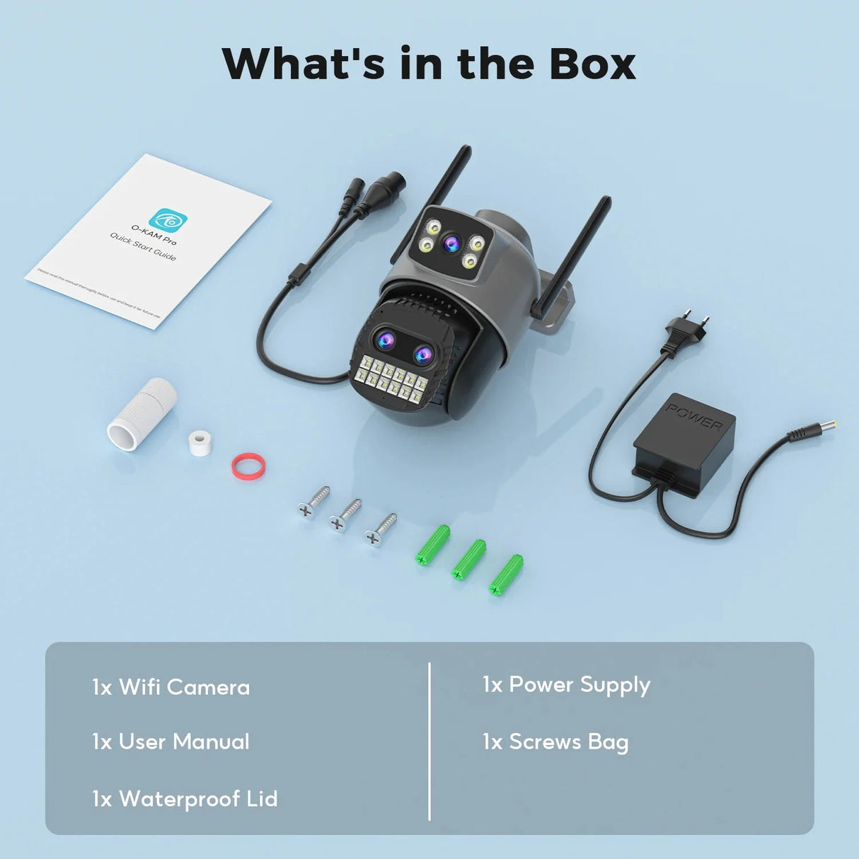 BESDER O Kam Pro 15MP Outdoor WiFi Dual Screen CCTV Camera With 10X Digital Zoom