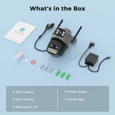 BESDER O Kam Pro 15MP Outdoor WiFi Dual Screen CCTV Camera With 10X Digital Zoom