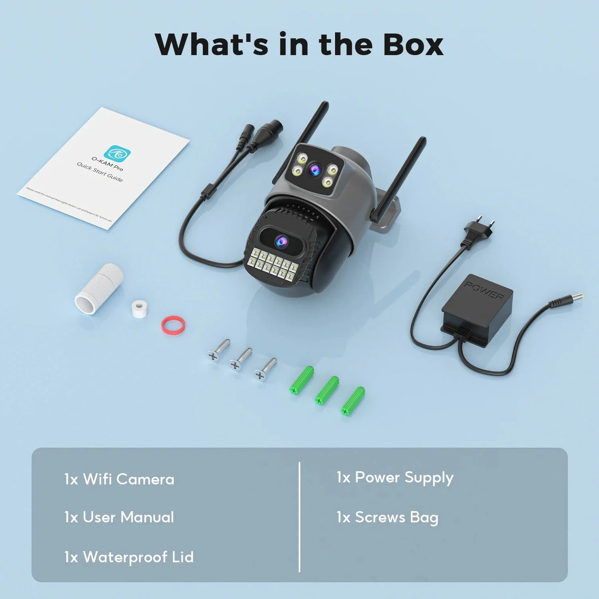 BESDER O Kam Pro 15MP Outdoor WiFi Dual Screen CCTV Camera With 10X Digital Zoom
