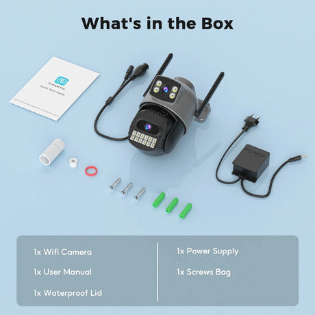 BESDER O Kam Pro 15MP Outdoor WiFi Dual Screen CCTV Camera With 10X Digital Zoom
