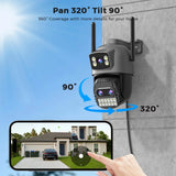 BESDER O Kam Pro 15MP Outdoor WiFi Dual Screen CCTV Camera With 10X Digital Zoom