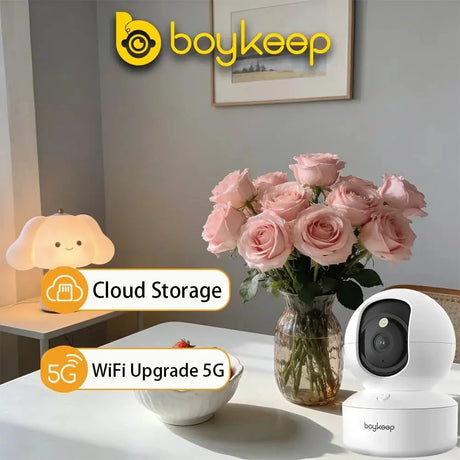 BoyKeep 2K Smart WiFi Security Camera 360 PTZ Night Vision Two Way Audio