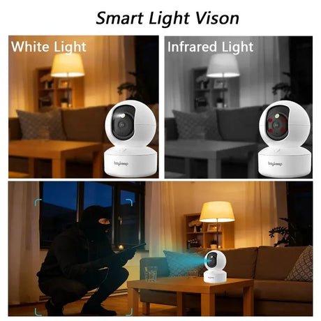 BoyKeep 2K Smart WiFi Security Camera 360 PTZ Night Vision Two Way Audio
