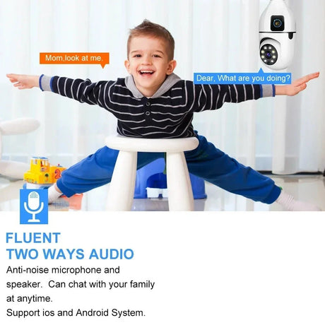BrightGuard 8MP E27 Bulb WiFi Camera Dual Lens - Color Night Vision And Tracking