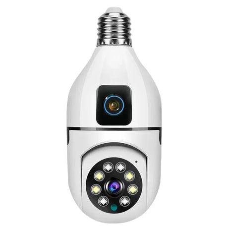 BrightGuard 8MP E27 Bulb WiFi Camera Dual Lens - Color Night Vision And Tracking