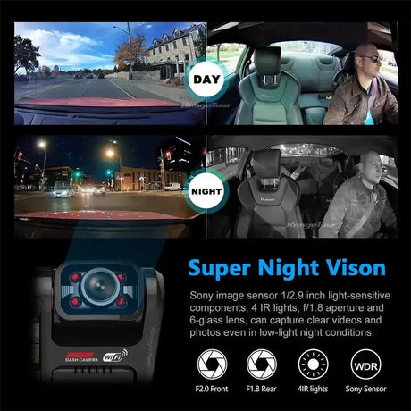 Car Dash Cam Recorder Crystal Clear 4K Footage Night Vision