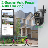 DUREVIN Dual - Lens 4K 8MP HD Outdoor WiFi PTZ IP Camera - Auto Tracking Security
