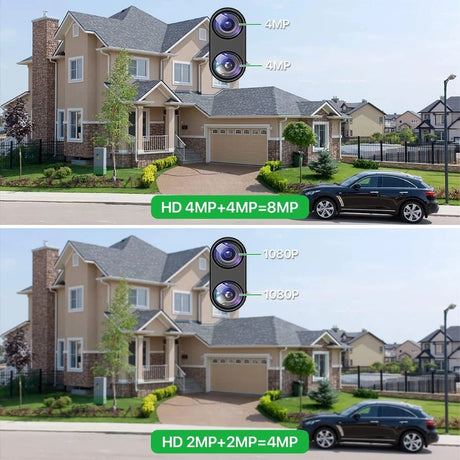 DUREVIN Dual - Lens 4K 8MP HD Outdoor WiFi PTZ IP Camera - Auto Tracking Security
