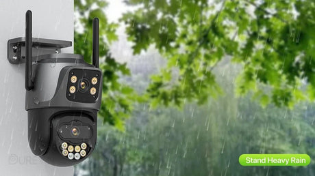 DUREVIN Dual - Lens 4K 8MP HD Outdoor WiFi PTZ IP Camera - Auto Tracking Security