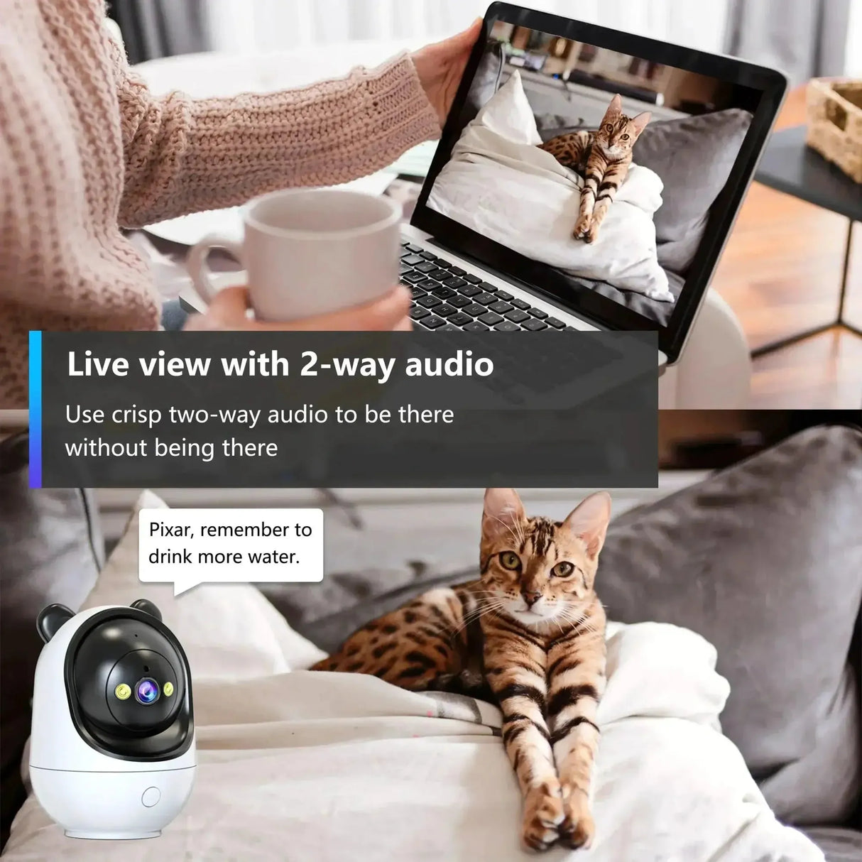 FEISDA 4K AI Smart Wireless Indoor Security Camera