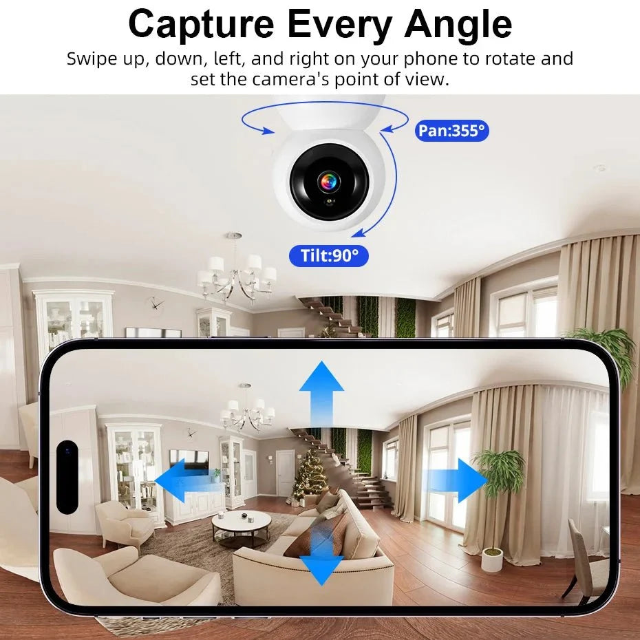 Fuers 5MP WiFi Cameras Tuya Compatible AI Detection Indoor Security Baby Monitor