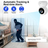 Fuers 5MP WiFi Cameras Tuya Compatible AI Detection Indoor Security Baby Monitor